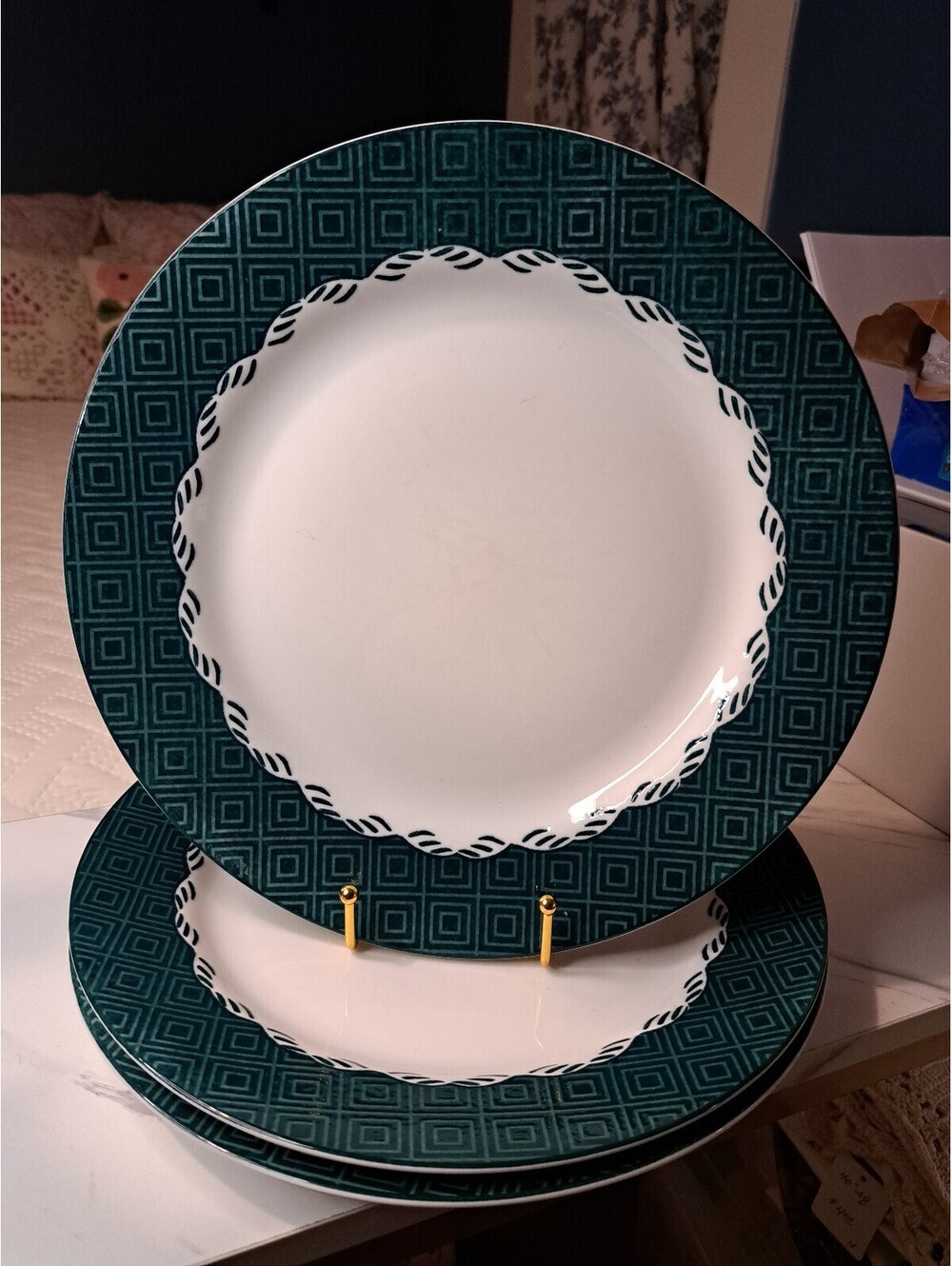 Set of 3 Lenox American by Design Pointe Berry/ Gooseberry Dinner Plates 11.5"